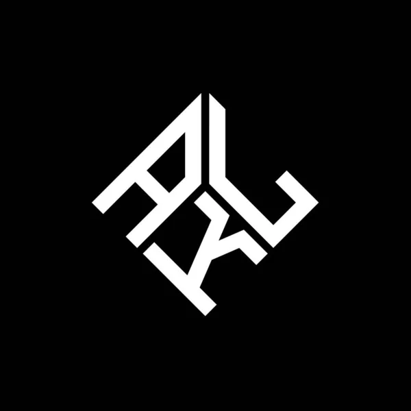 Akl Literă Logo Design Fundal Negru Akl Creativ Iniţiale Litera — Vector de stoc
