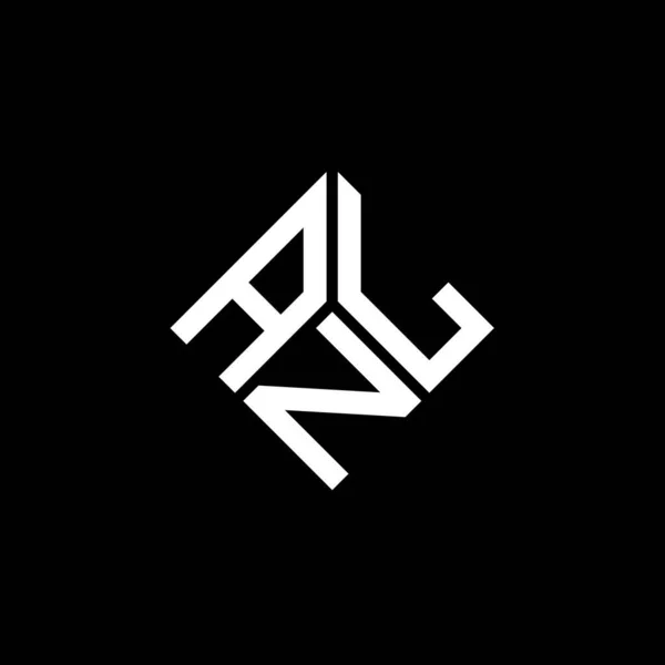 Diseño Del Logotipo Letra Anl Sobre Fondo Negro Anl Iniciales — Archivo Imágenes Vectoriales