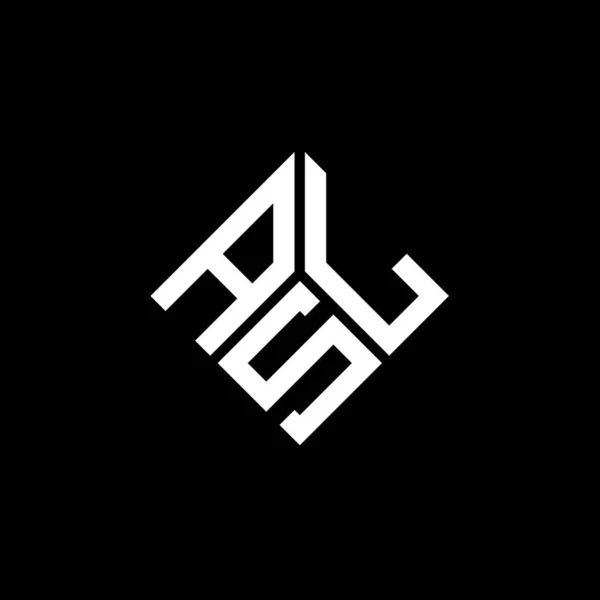 Дизайн Логотипа Asl Чёрном Фоне Креативные Инициалы Asl Буквенная Концепция — стоковый вектор
