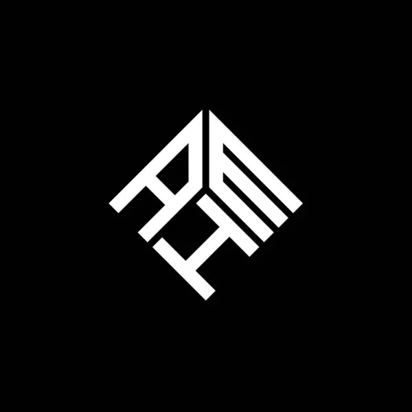 Ahm Lettre Logo Design Sur Fond Noir Ahm Initiales Créatives — Image vectorielle