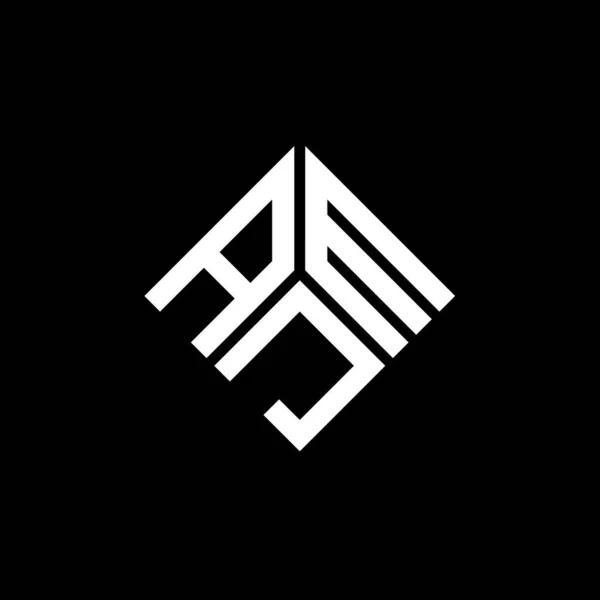 Diseño Del Logotipo Letra Ajm Sobre Fondo Negro Ajm Iniciales — Vector de stock