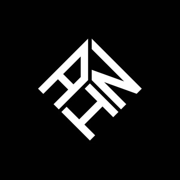 Ahn Logo Ontwerp Zwarte Achtergrond Ahn Creatieve Initialen Letterlogo Concept — Stockvector