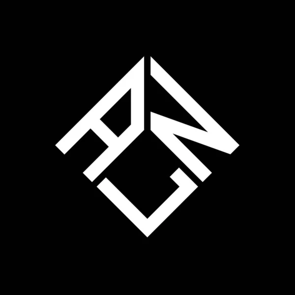 Aln Logo Ontwerp Zwarte Achtergrond Aln Creatieve Initialen Letter Logo — Stockvector