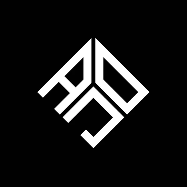 Σχεδιασμός Λογότυπου Ajo Μαύρο Φόντο Δημιουργικά Αρχικά Ajo Έννοια Λογότυπο — Διανυσματικό Αρχείο