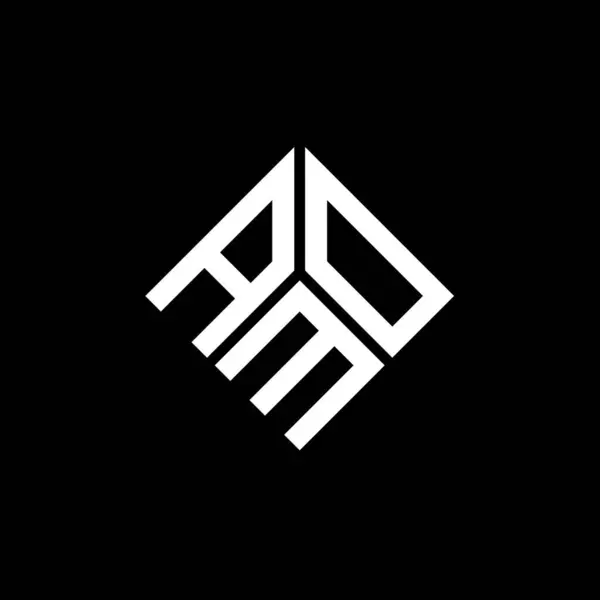 Amo Letter Logo Design Black Background Amo Creative Initials Letter — Stock Vector