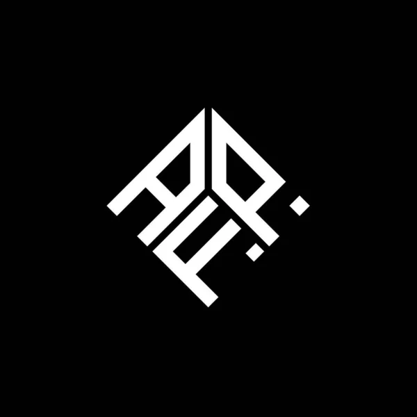 黒の背景にAfpの文字ロゴデザイン Afpクリエイティブイニシャルレターロゴコンセプト Afp文字のデザイン — ストックベクタ