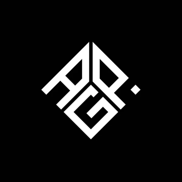Diseño Del Logotipo Letra Agp Sobre Fondo Negro Agp Iniciales — Archivo Imágenes Vectoriales