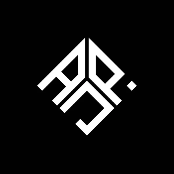 黒を基調としたAjpレターロゴデザイン Ajpクリエイティブイニシャルレターロゴコンセプト Ajpレターデザイン — ストックベクタ