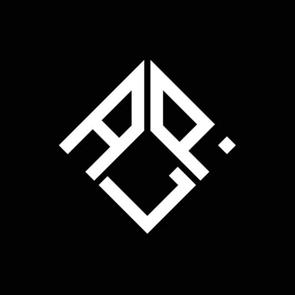 黒を基調としたAlpレターロゴデザイン Alpクリエイティブイニシャルレターロゴコンセプト Alp文字のデザインAlp文字のロゴのデザイン黒を背景に Alpクリエイティブイニシャルレターロゴコンセプト Alpレターデザイン — ストックベクタ