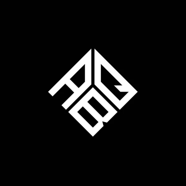 Diseño Del Logotipo Letra Abq Sobre Fondo Negro Abq Iniciales — Vector de stock