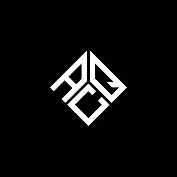 Дизайн Буквы Acq Чёрном Фоне Концепция Логотипа Инициалами Acq Дизайн — стоковый вектор