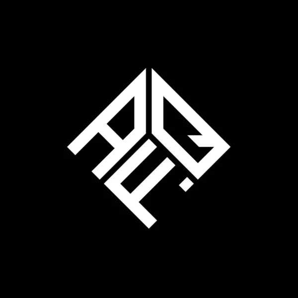 Afq Design Logotipo Carta Fundo Preto Afq Iniciais Criativas Conceito —  Vetores de Stock