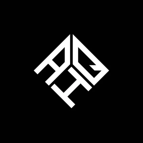Diseño Del Logotipo Letra Ahq Sobre Fondo Negro Ahq Iniciales — Vector de stock