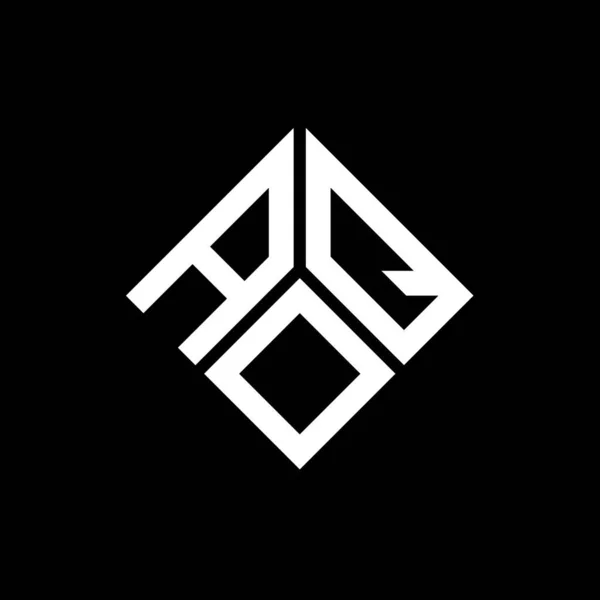 Aoq Letter Logo Design Black Background Aoq Creative Initials Letter — Stock Vector