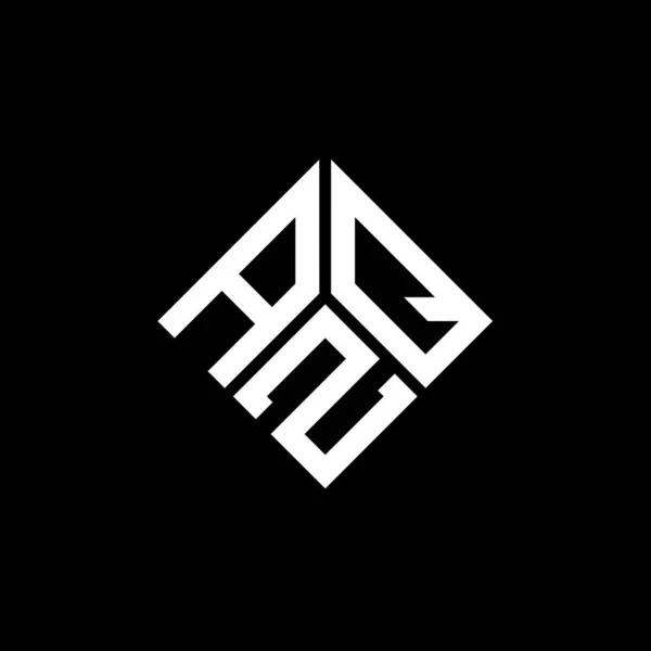 Siyah Arka Planda Azq Harfi Logo Tasarımı Azq Yaratıcı Harflerin — Stok Vektör