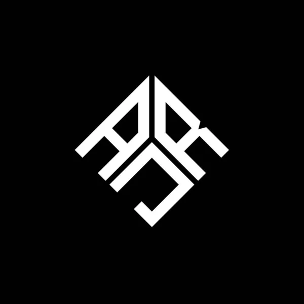 Diseño Del Logotipo Letra Ajr Sobre Fondo Negro Ajr Iniciales — Archivo Imágenes Vectoriales