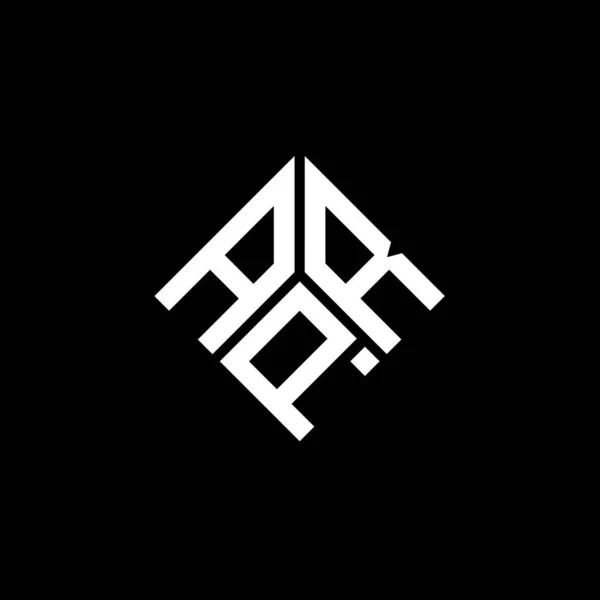 Design Logotipo Letra Apr Fundo Preto Apr Iniciais Criativas Conceito — Vetor de Stock