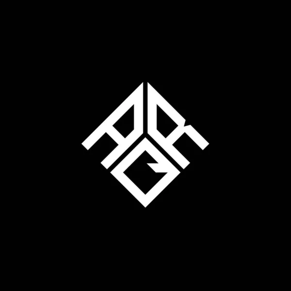 Aqr Brev Logotyp Design Svart Bakgrund Aqr Kreativa Initialer Brev — Stock vektor