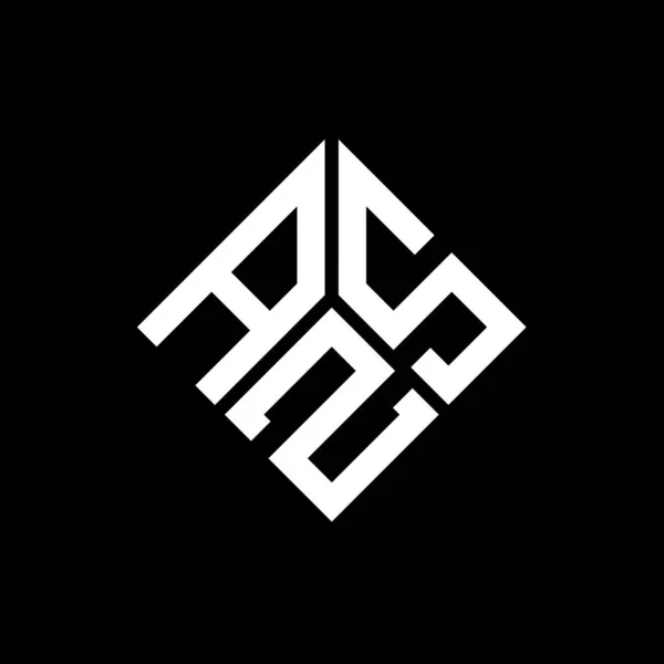 Azs Letter Logo Design Auf Schwarzem Hintergrund Azs Kreative Initialen — Stockvektor
