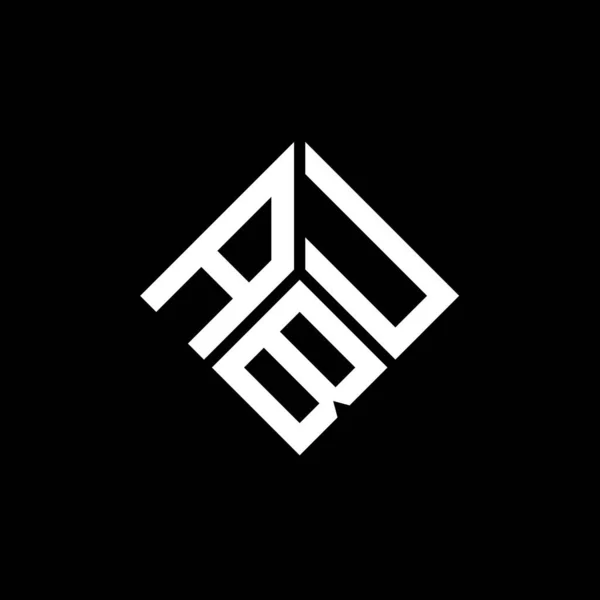 Abu Brev Logotyp Design Svart Bakgrund Abu Kreativa Initialer Brev — Stock vektor