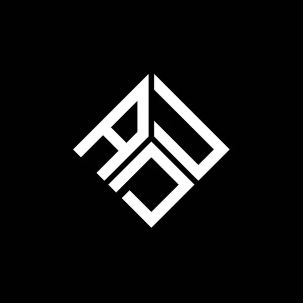 Σχεδιασμός Λογότυπου Γραμμάτων Adu Μαύρο Φόντο Adu Δημιουργική Αρχικά Γράμμα — Διανυσματικό Αρχείο