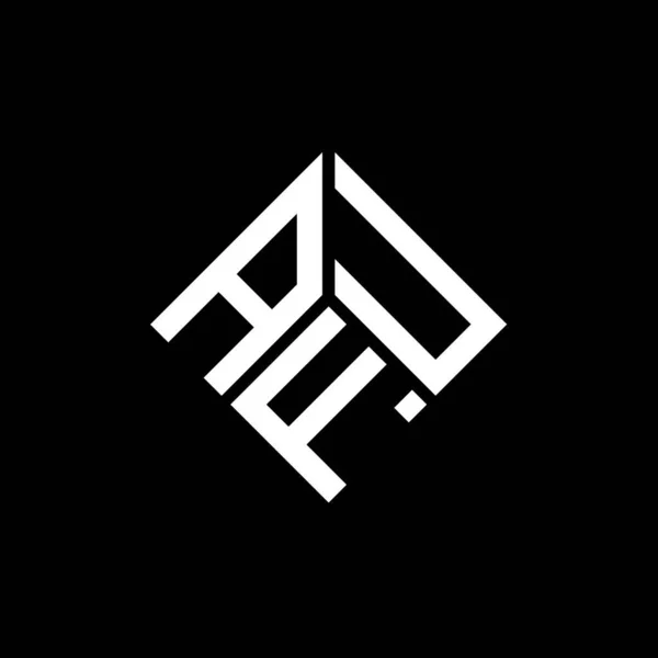 Afu Diseño Del Logotipo Letra Sobre Fondo Negro Afu Iniciales — Archivo Imágenes Vectoriales