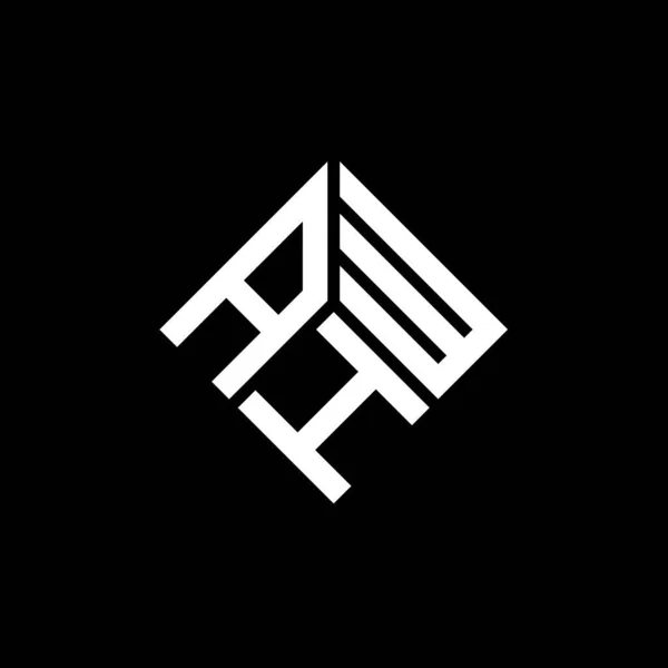 Ahw Lettre Logo Design Sur Fond Noir Ahw Initiales Créatives — Image vectorielle