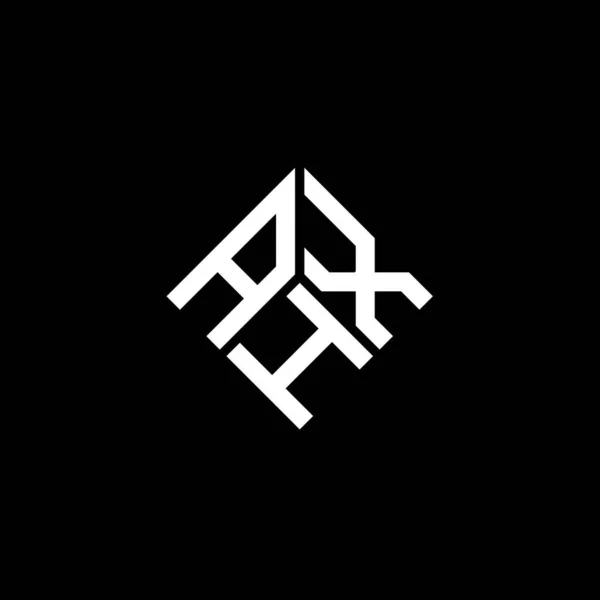 Diseño Del Logotipo Letra Ahx Sobre Fondo Negro Ahx Iniciales — Vector de stock