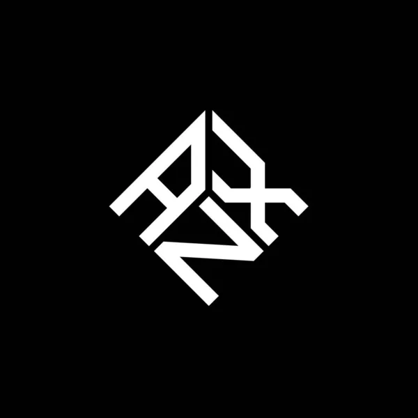 Diseño Del Logotipo Letra Anx Sobre Fondo Negro Anx Iniciales — Archivo Imágenes Vectoriales