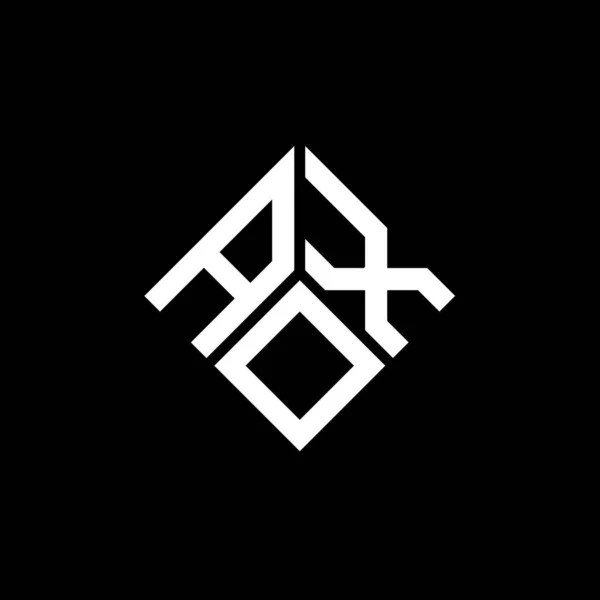 Logo Aox Desain Huruf Pada Latar Belakang Hitam Inisial Kreatif - Stok Vektor