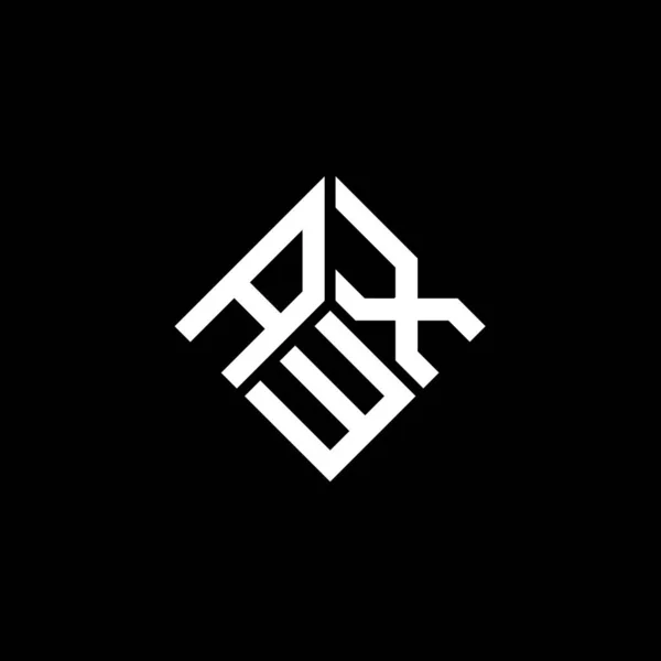 Σχεδιασμός Λογότυπου Awx Μαύρο Φόντο Δημιουργικά Αρχικά Awx Έννοια Λογότυπο — Διανυσματικό Αρχείο