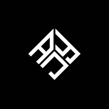 Siyah arka planda AJY harf logosu tasarımı. AJY yaratıcı harflerin baş harfleri logo kavramı. AJY harf tasarımı.