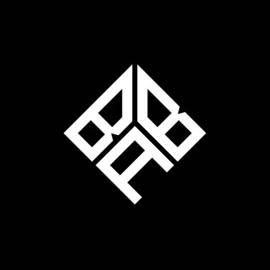 Siyah arka planda BAB harfi logo tasarımı. BAB yaratıcı harflerin baş harfleri logo kavramı. BAB harf tasarımı.
