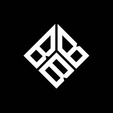 Siyah arka planda BBB harfi logo tasarımı. BBB yaratıcı harf logosu konsepti. BBB harf tasarımı.