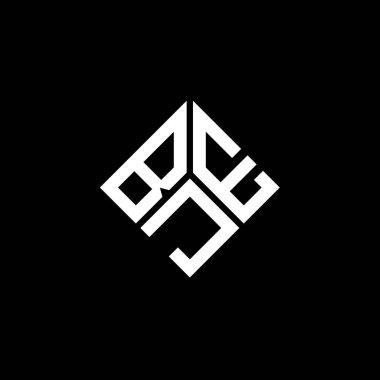 Siyah arka planda BJE harf logosu tasarımı. BJE yaratıcı harflerin baş harfleri logo kavramı. BJE harf tasarımı.