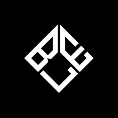 Siyah arka planda BLE harf logosu tasarımı. BLE yaratıcı harf logosu konsepti. BLE harf tasarımı.