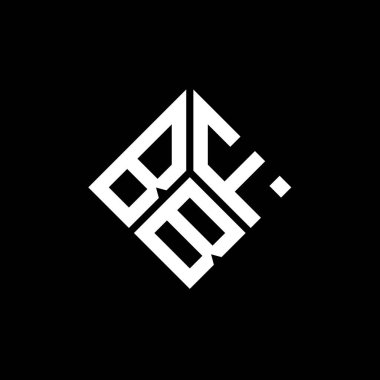 Siyah arka planda BBF harf logosu tasarımı. BBF yaratıcı harf logosu konsepti. BBF harf tasarımı.