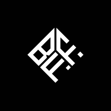 Siyah arka planda en iyi arkadaş logosu tasarımı. BFF yaratıcı harf logosu konsepti. En iyi harf tasarımı.