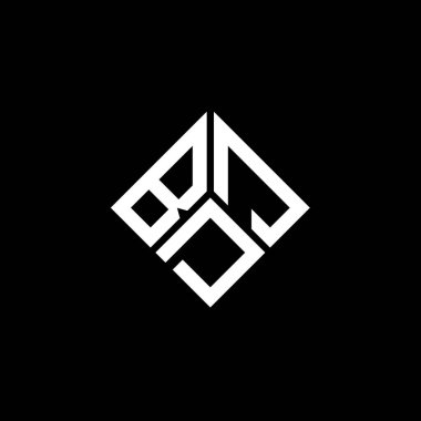 Siyah arka planda BDJ harf logosu tasarımı. BDJ yaratıcı harflerin baş harfleri logo kavramı. BDJ harf tasarımı.