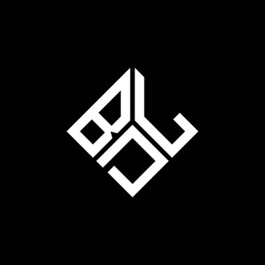 Siyah arkaplanda BDL harf logosu tasarımı. BDL yaratıcı harflerin baş harfleri logo kavramı. BDL harf tasarımı.