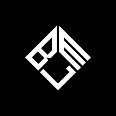 Siyah arkaplanda BLM harf logosu tasarımı. BLM yaratıcı harflerin baş harfleri logo kavramı. BLM harf tasarımı.