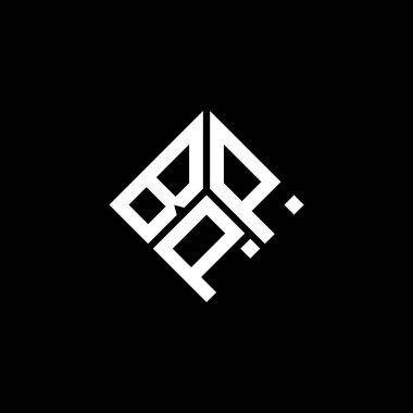 Siyah arkaplanda BPP harf logosu tasarımı. BPP yaratıcı harflerin baş harfleri logo kavramı. BPP harf tasarımı.