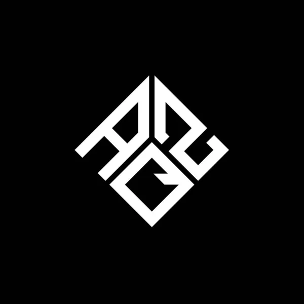 Diseño Del Logotipo Letra Aqz Sobre Fondo Negro Aqz Iniciales — Archivo Imágenes Vectoriales