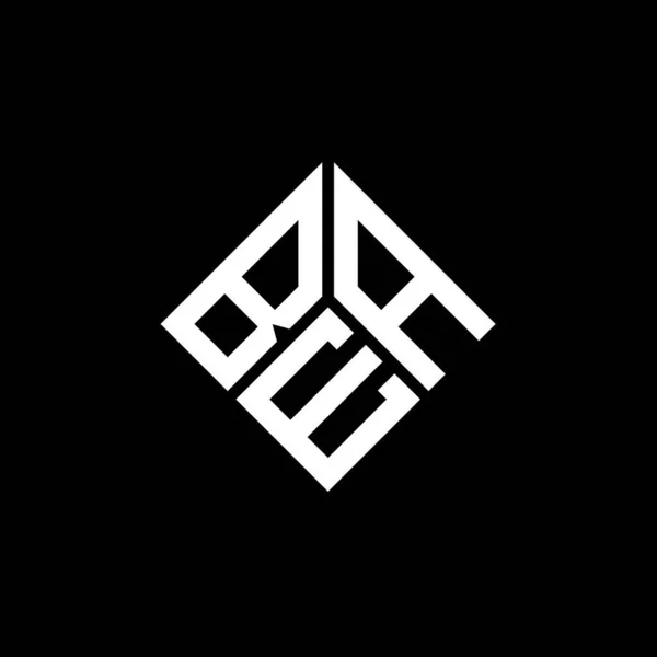 Разработка Логотипа Bea Черном Фоне Концепция Логотипа Bea Creative Initials — стоковый вектор
