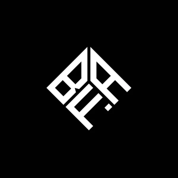 Desain Logo Huruf Bfa Pada Latar Belakang Hitam Inisial Kreatif - Stok Vektor