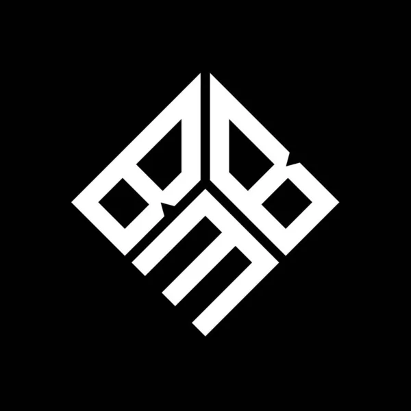 Bmb Brev Logotyp Design Svart Bakgrund Bmb Kreativa Initialer Brev — Stock vektor