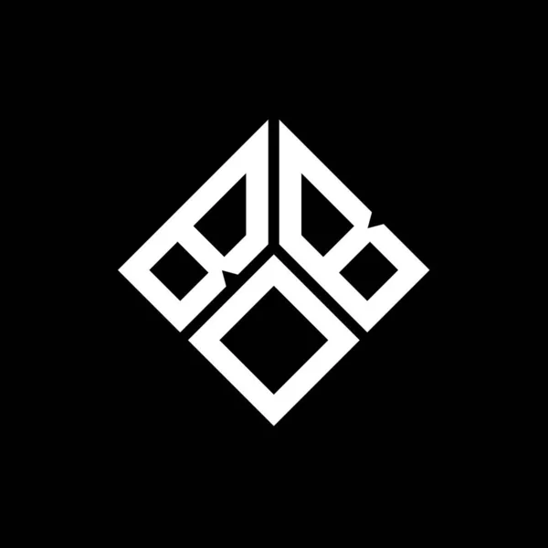 Bob Design Logotipo Carta Fundo Preto Bob Iniciais Criativas Conceito —  Vetores de Stock