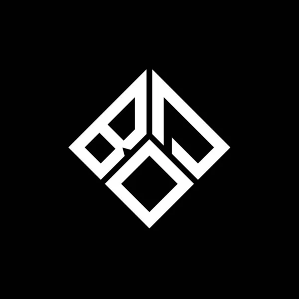 Bod Design Logotipo Carta Fundo Preto Bod Iniciais Criativas Conceito —  Vetores de Stock