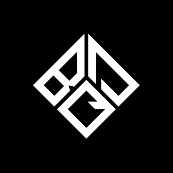 Bqd Brev Logotyp Design Svart Bakgrund Bqd Kreativa Initialer Brev — Stock vektor