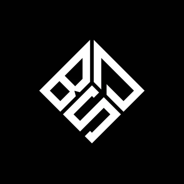 Diseño Del Logotipo Letra Bsd Sobre Fondo Negro Bsd Iniciales — Archivo Imágenes Vectoriales